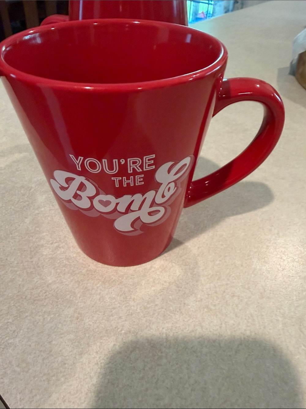 Red Ceramic Mug - "You're The Bomb"